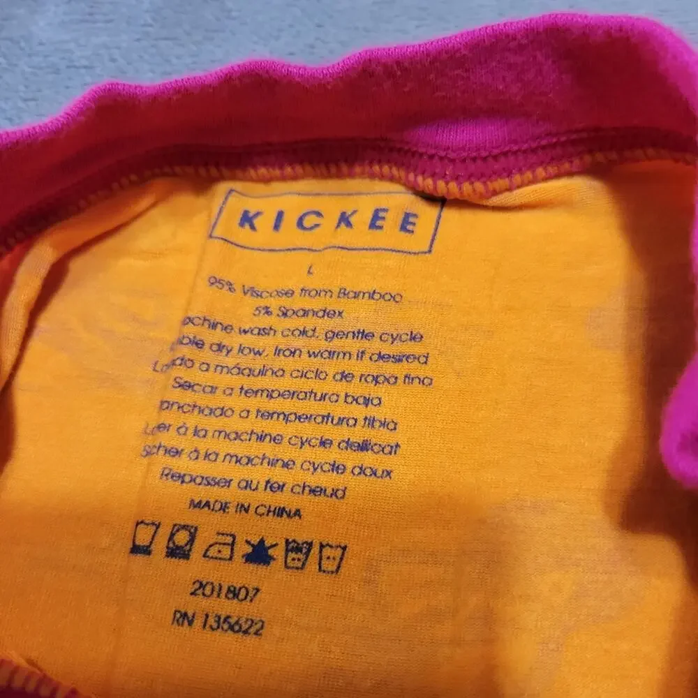 Kickee Dog Shirt‎ Size Large Apricot Octopus Matching Fun Bamboo Comfort Stretch